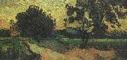 Vincent Van Gogh Landscape with thte Chateau of Auvers at Sunset nn04) china oil painting artist